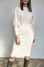 Robe patchwork femme en coton mélangé – Style artistique et confort hivernal