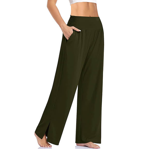 Pantalon de yoga femme fluide – pantalon large confortable pour sport et détente