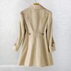 Manteau Trench Femme Élégant Vintage Coupe Ajustée Style Intemporel
