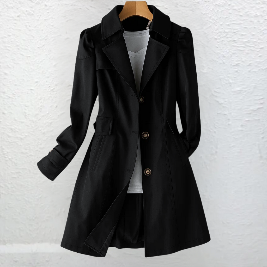 Manteau Trench Femme Élégant Vintage Coupe Ajustée Style Intemporel