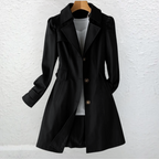 Manteau Trench Femme Élégant Vintage Coupe Ajustée Style Intemporel