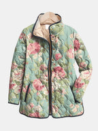 Claire | Veste matelassée aux roses anciennes