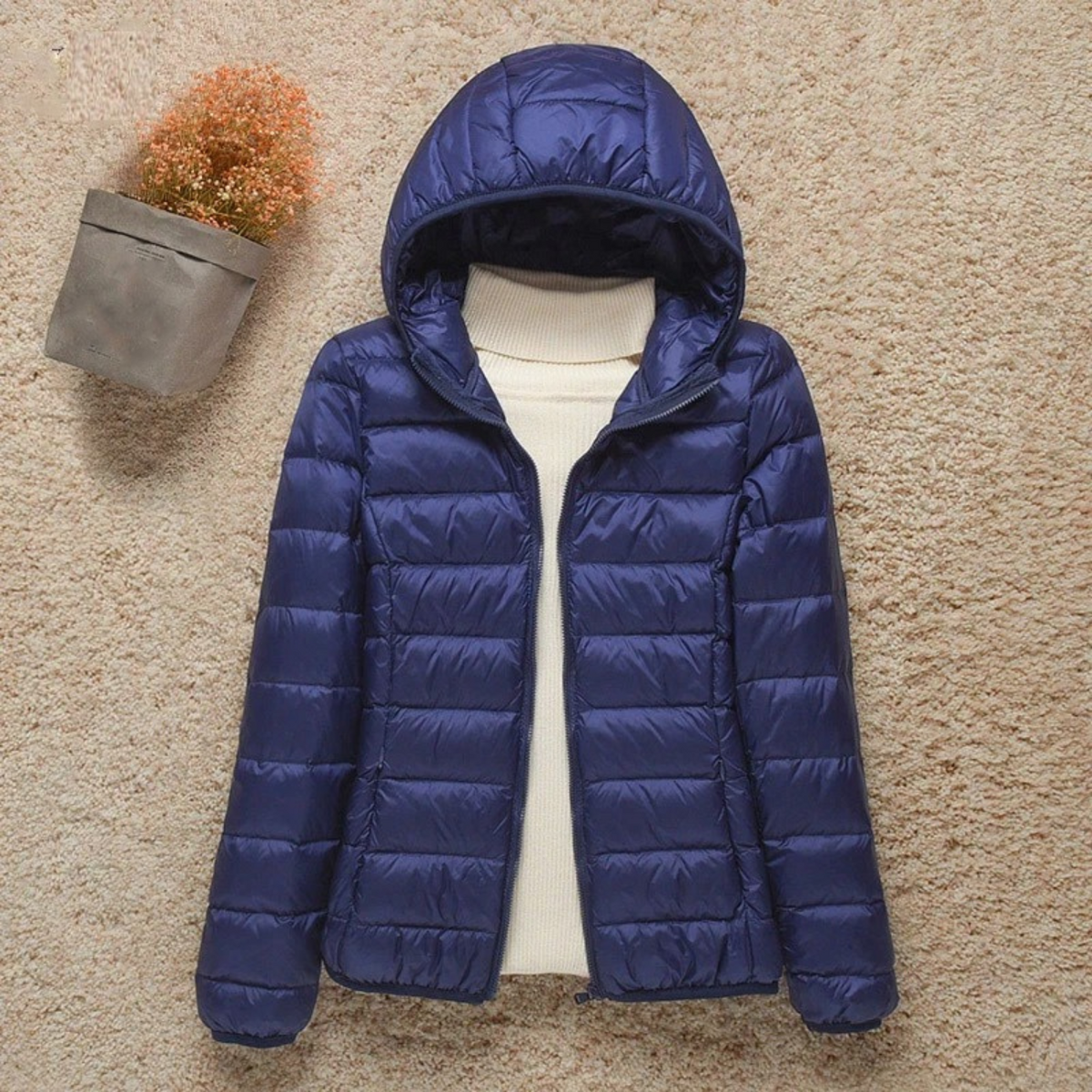 Veste Matelassée Légère Femme Avec Capuche Fonctionnelle Pour Usage Quotidien