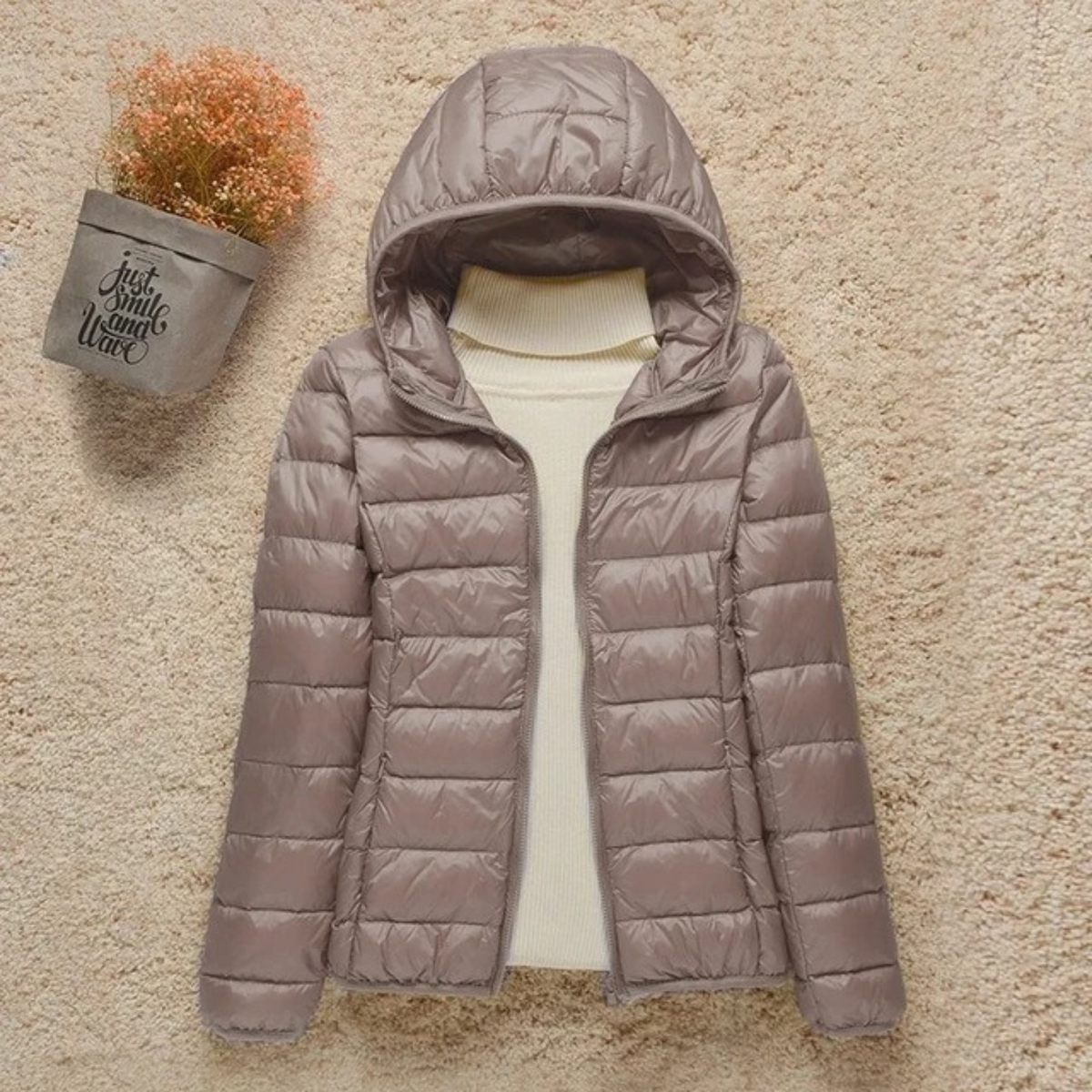 Veste Matelassée Légère Femme Avec Capuche Fonctionnelle Pour Usage Quotidien