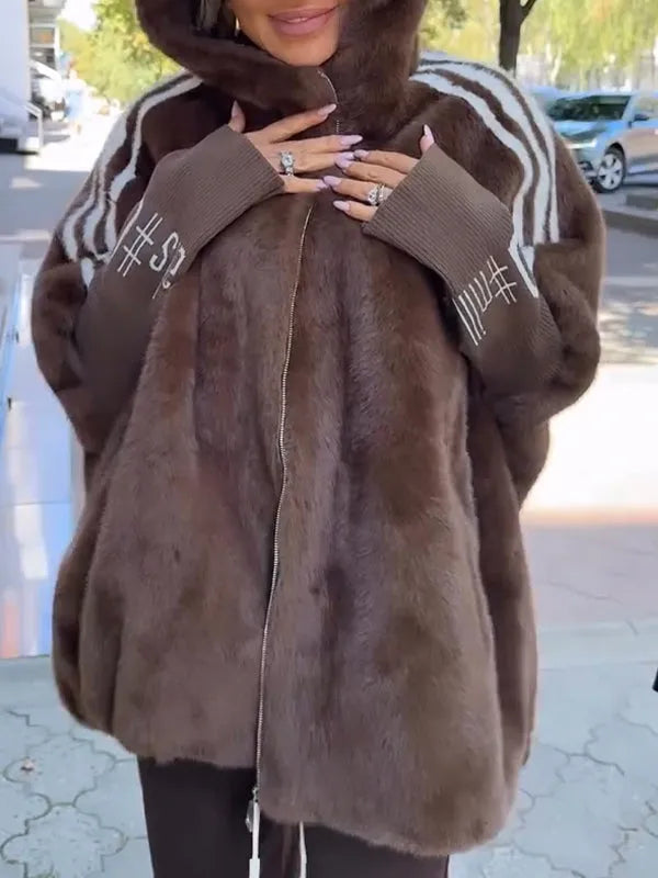 Manteau long en fausse fourrure femme – Oversize, chaud et élégant