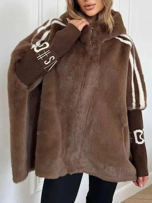 Manteau long en fausse fourrure femme – Oversize, chaud et élégant
