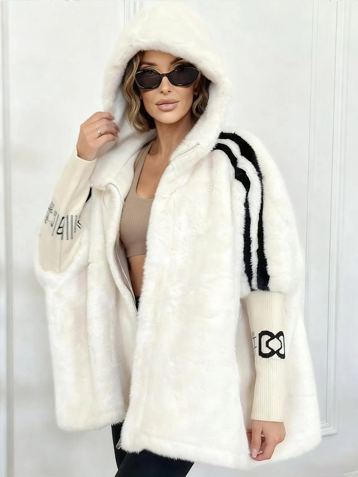 Manteau long en fausse fourrure femme – Oversize, chaud et élégant