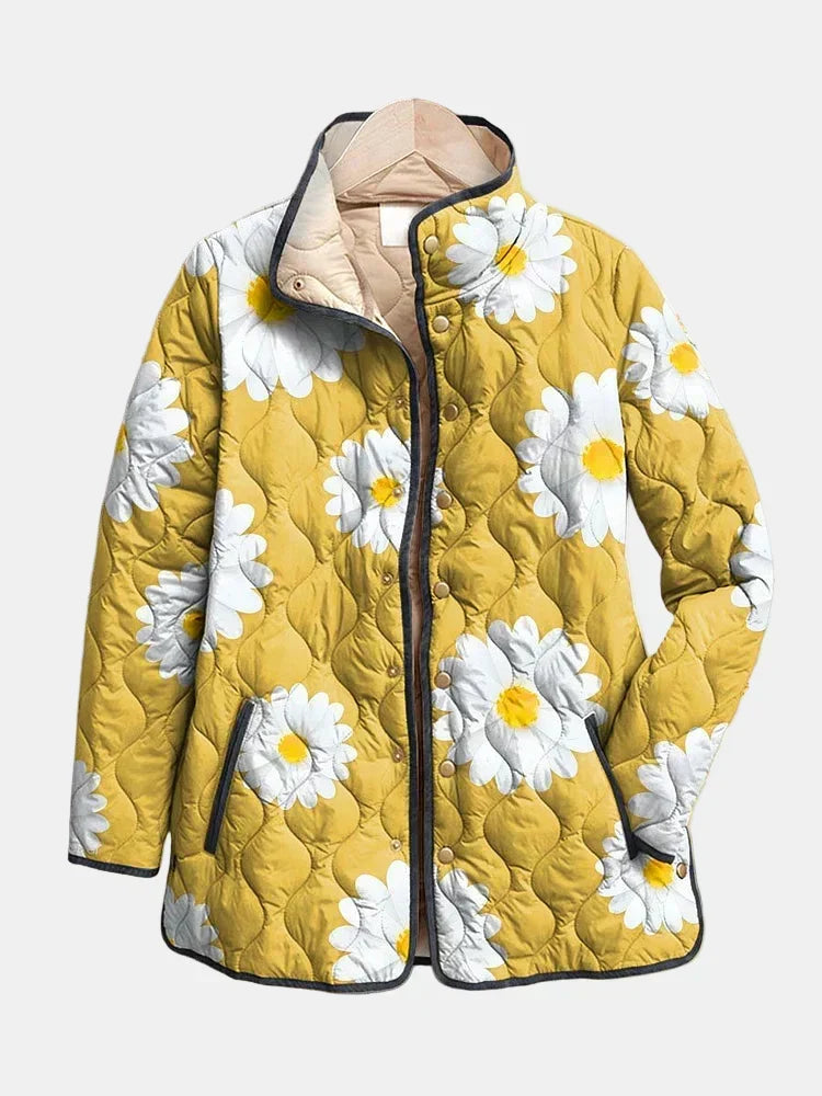 Élise | Veste matelassée aux marguerites