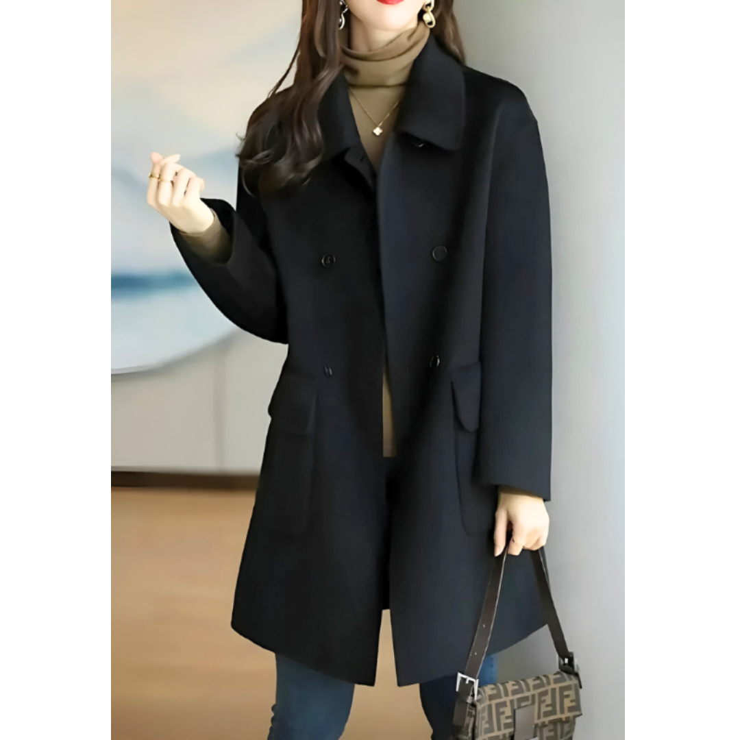 Manteau mi-long femme cintré – Élégant et coupe-vent