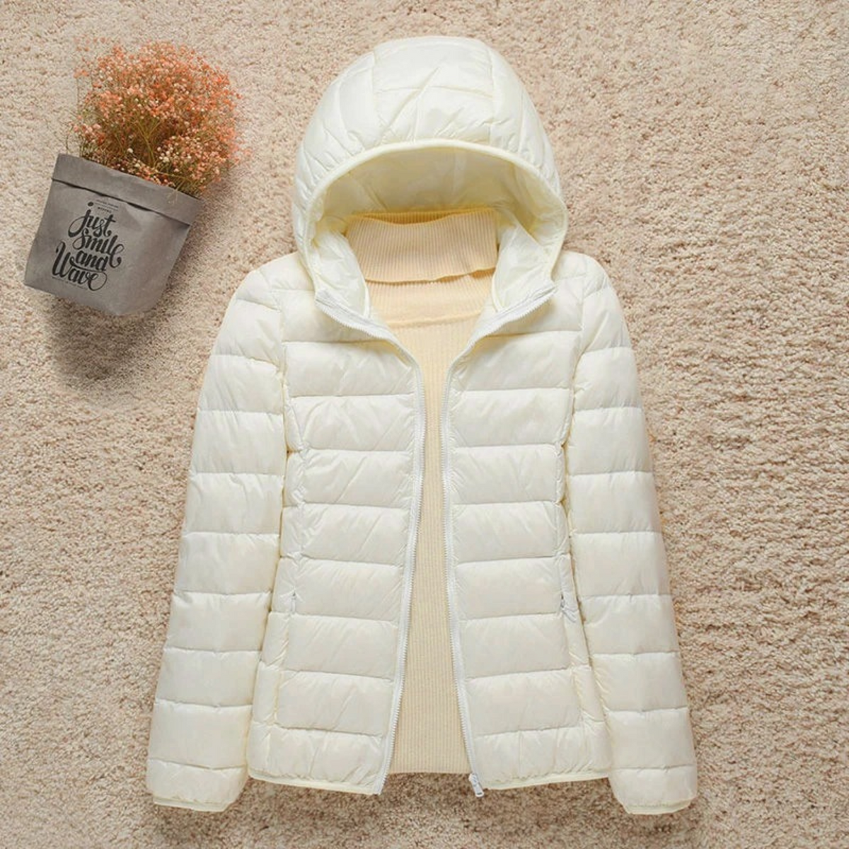 Veste Matelassée Légère Femme Avec Capuche Fonctionnelle Pour Usage Quotidien