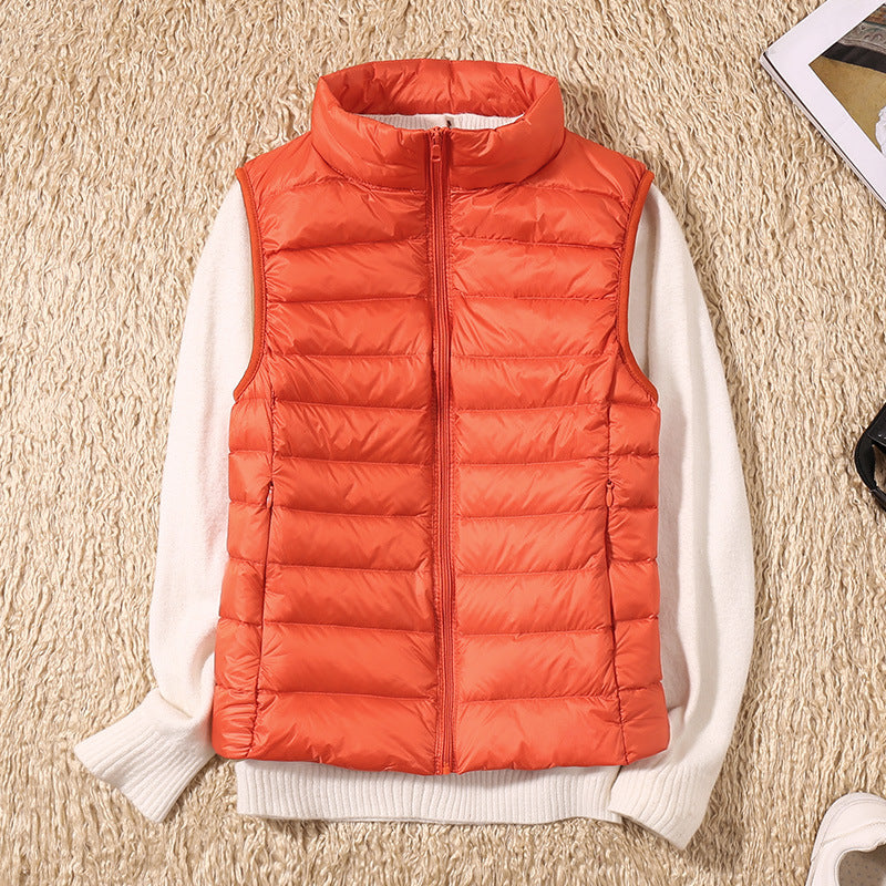 Gilet léger plissé femme – Rembourrage en plumes, élégant