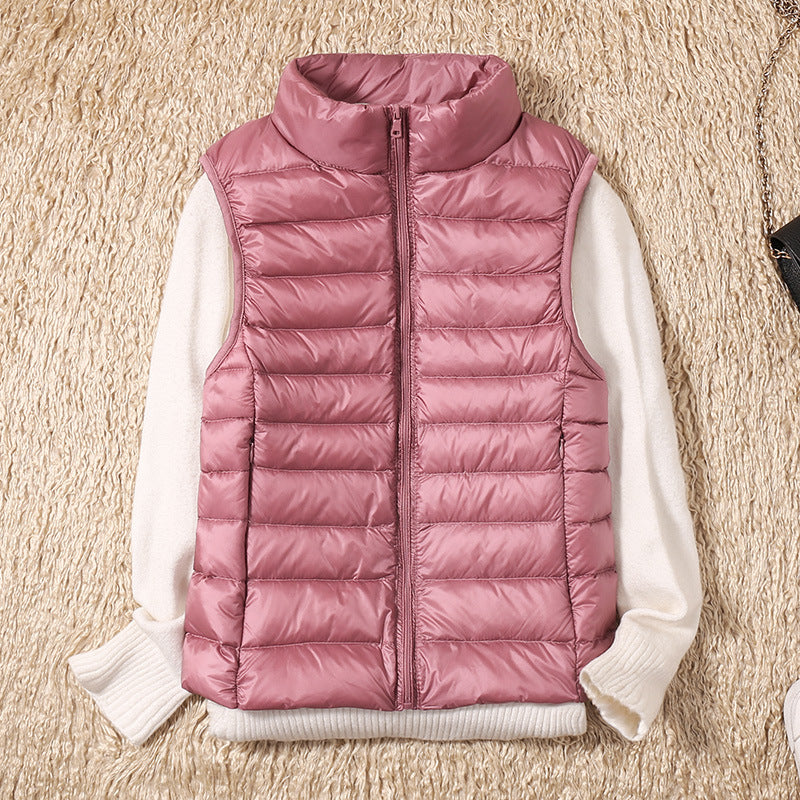 Gilet léger plissé femme – Rembourrage en plumes, élégant
