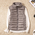 Gilet léger plissé femme – Rembourrage en plumes, élégant