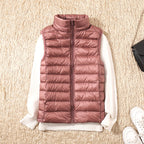 Gilet léger plissé femme – Rembourrage en plumes, élégant