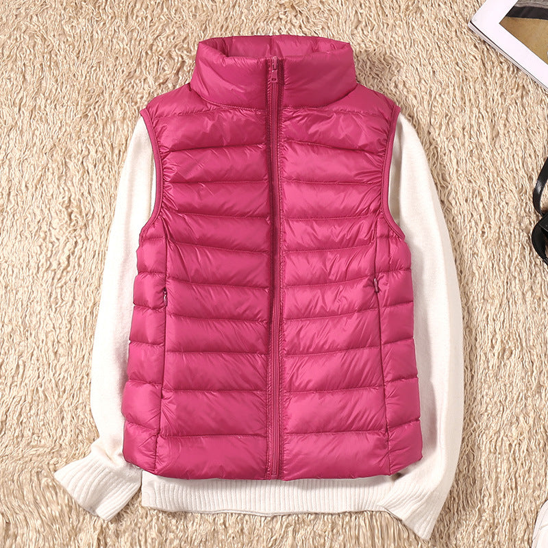 Gilet léger plissé femme – Rembourrage en plumes, élégant