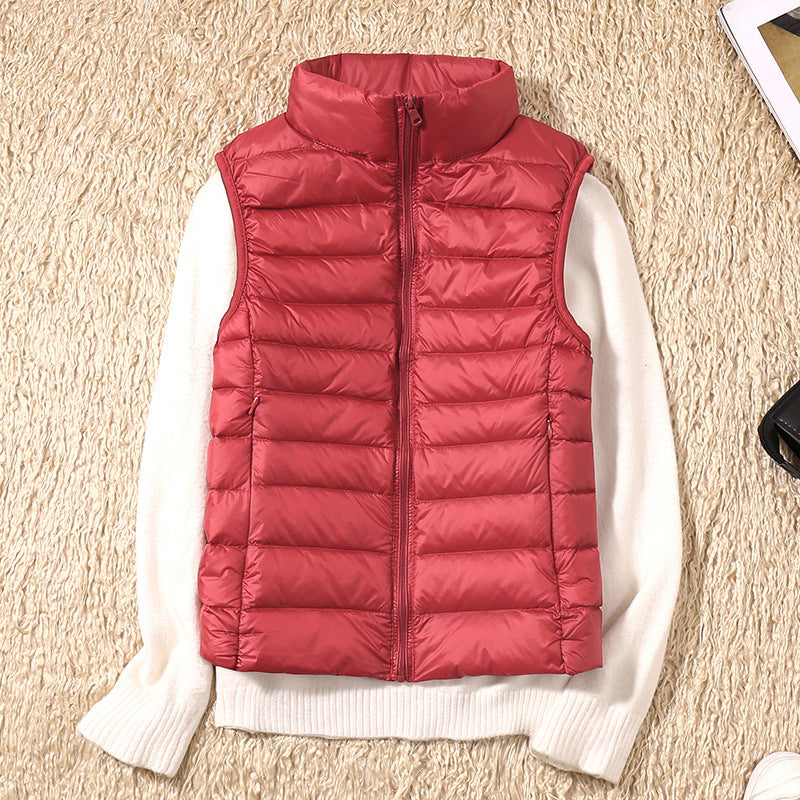 Gilet léger plissé femme – Rembourrage en plumes, élégant