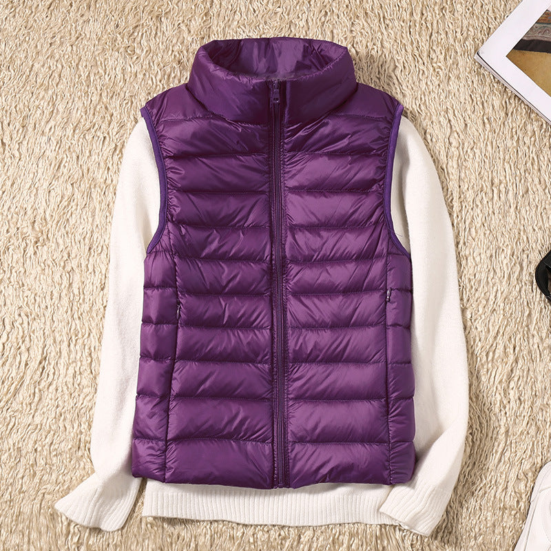 Gilet léger plissé femme – Rembourrage en plumes, élégant