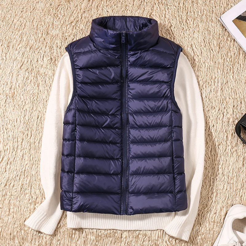 Gilet léger plissé femme – Rembourrage en plumes, élégant