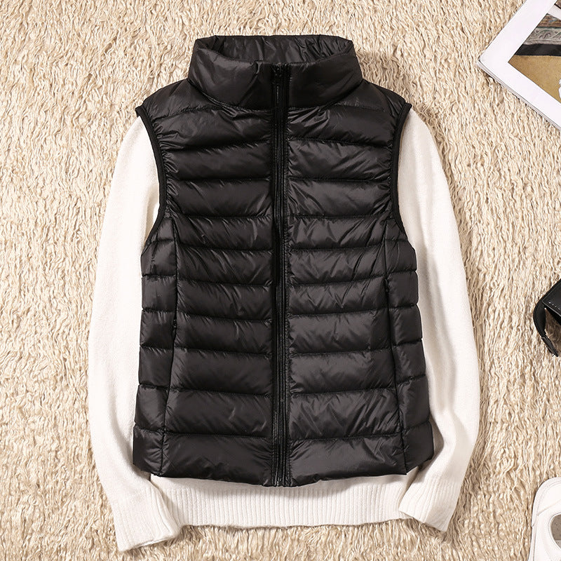 Gilet léger plissé femme – Rembourrage en plumes, élégant