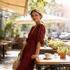 Combinaison Femme Élégante Décolleté V Coupe Fluide Jambes Larges