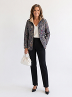 Nathalie | Veste matelassée à fleurs séchées