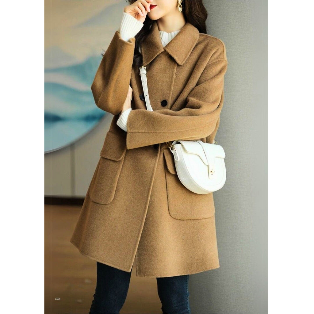 Manteau mi-long femme cintré – Élégant et coupe-vent