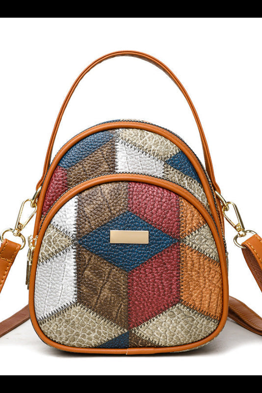 Sac femme patchwork avec bandoulière ajustable