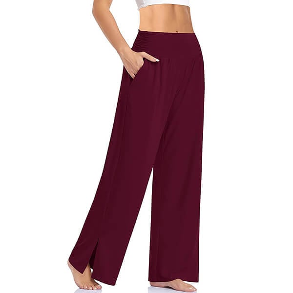 Pantalon de yoga femme fluide – pantalon large confortable pour sport et détente