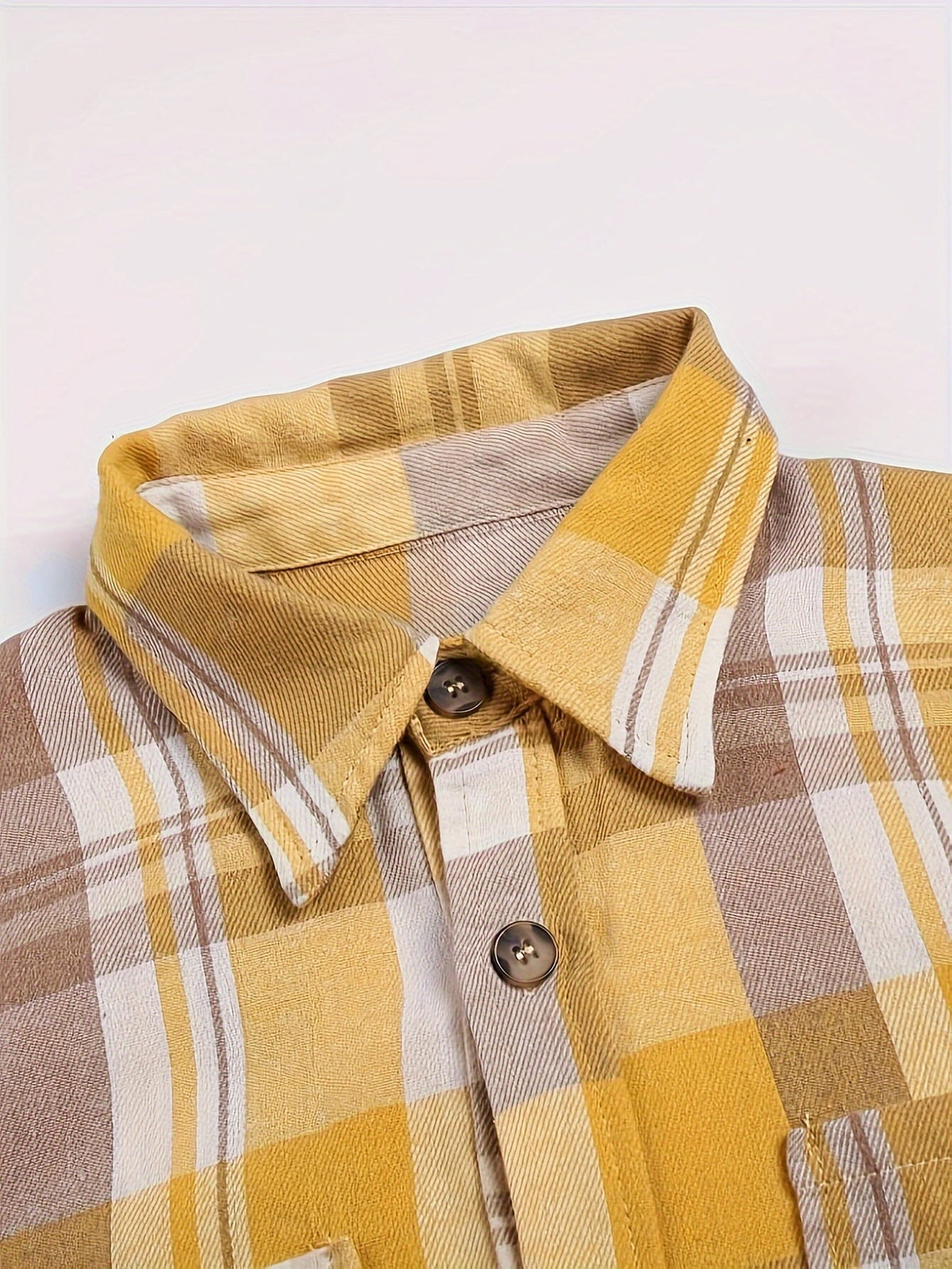 Chemise longue femme à carreaux avec poches et boutons