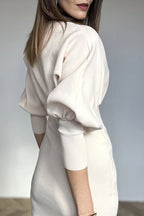 Robe patchwork femme en coton mélangé – Style artistique et confort hivernal