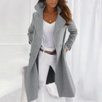Manteau Élégant Femme En Laine Avec Fermeture À Boutons