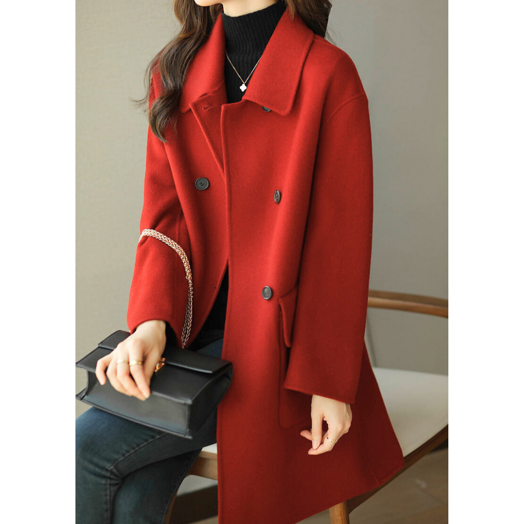Manteau mi-long femme cintré – Élégant et coupe-vent