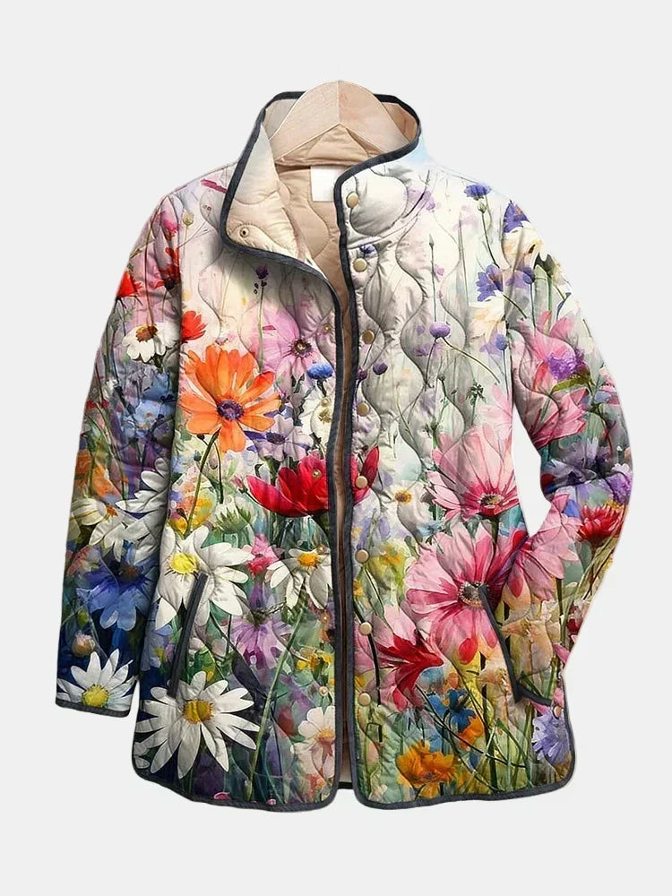 Manon | Veste matelassée à fleurs des champs