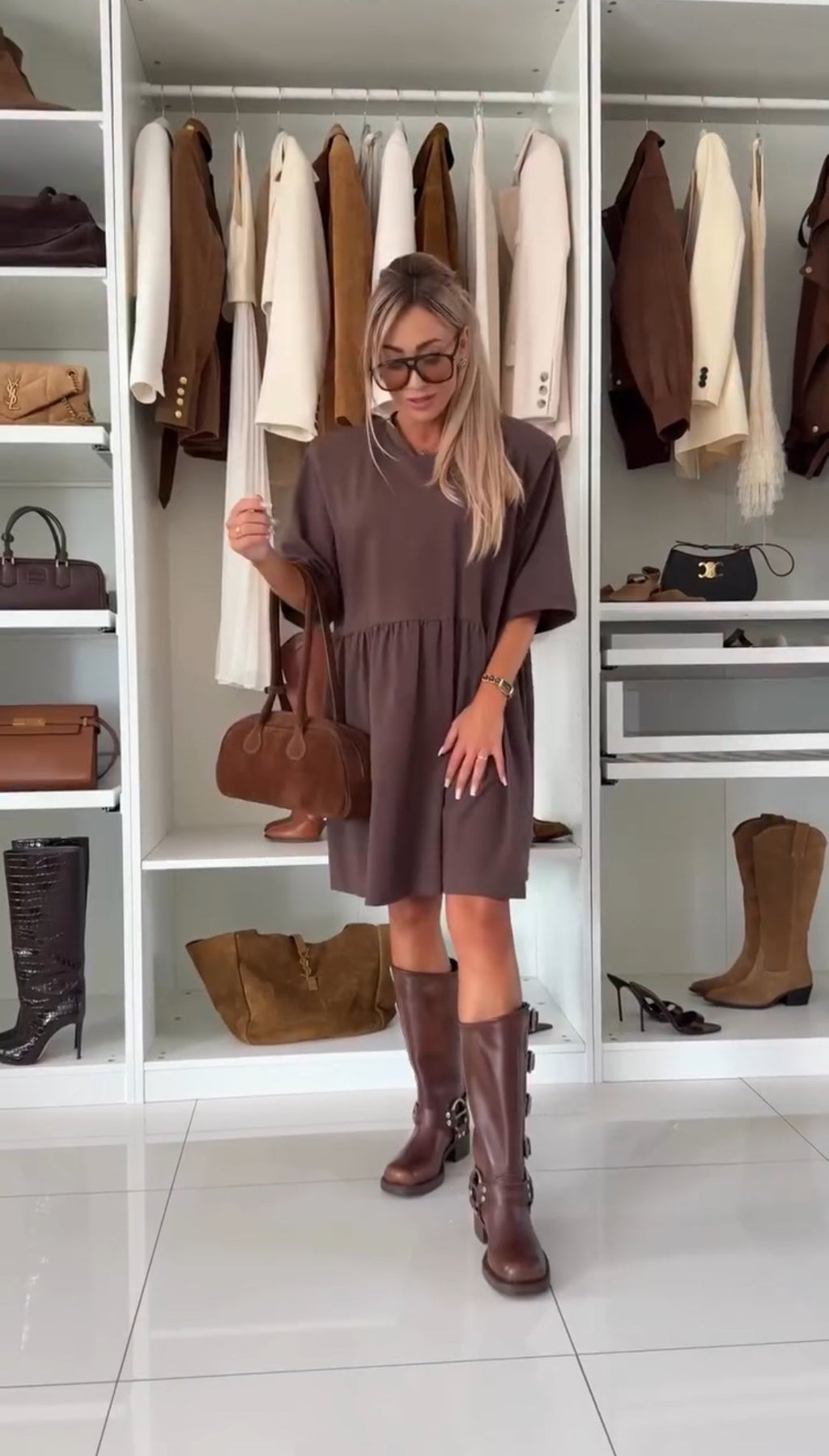 Robe femme courte fluide manches courtes coupe ample – décontractée chic