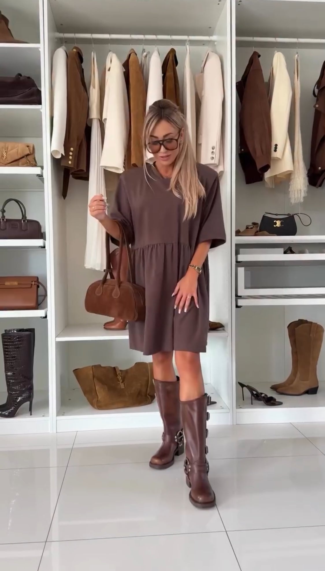 Robe femme courte fluide manches courtes coupe ample – décontractée chic