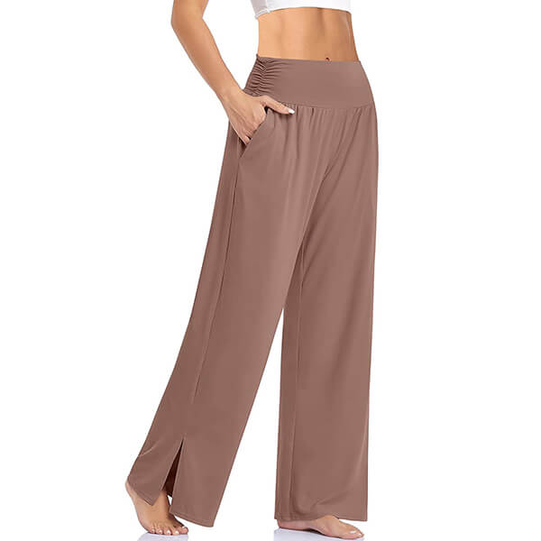 Pantalon de yoga femme fluide – pantalon large confortable pour sport et détente