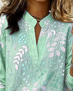Chemisier Femme Imprimé Floral Col V Coupe Fluide Élégante