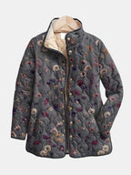 Veste femme matelassée à imprimé floral mi-saison