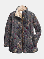 Nathalie | Veste matelassée à fleurs séchées