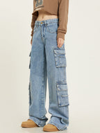 Jean Cargo Large à Poches Multiples