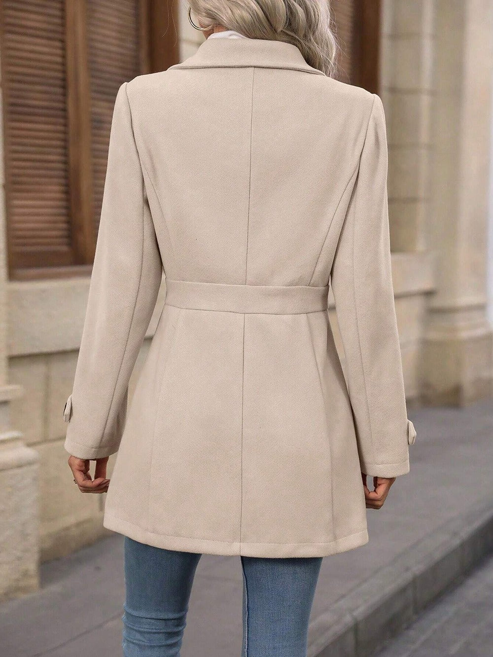 Trench Élégant pour Femme à Ceinture Ajustable