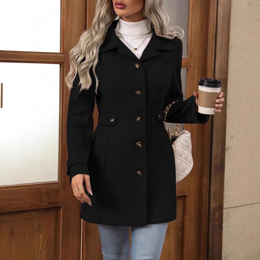 Trench Élégant pour Femme à Ceinture Ajustable