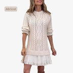 Robe Pull Torsadée Femme Chaude | Automne & Hiver