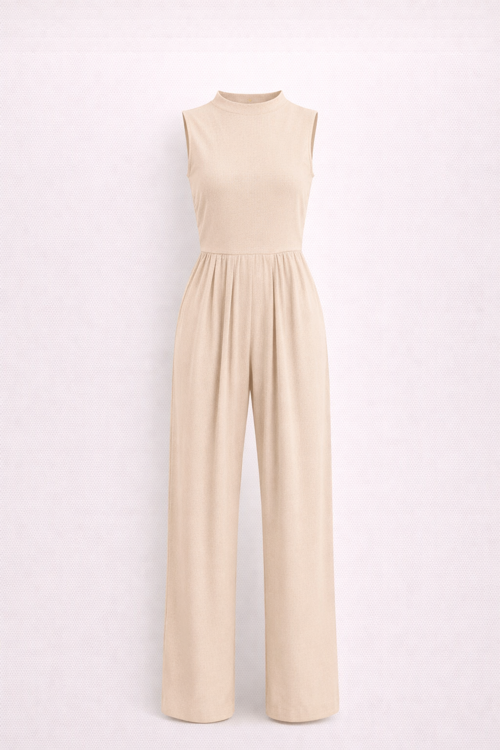 Combinaison Femme Sans Manches Pantalon Large Coupe Fluide