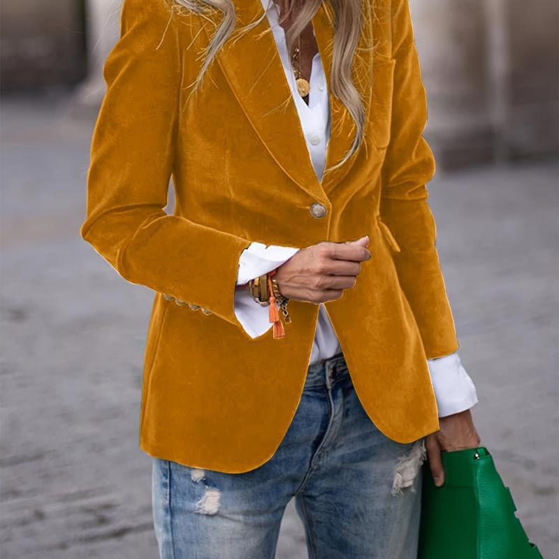 Blazer en Velours Femme – Élégance Chic et Raffinée