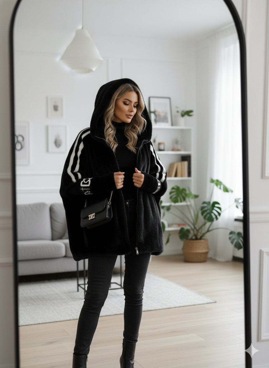Manteau long en fausse fourrure femme – Oversize, chaud et élégant