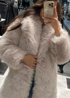 Manteau femme hiver fausse fourrure coupe élégante douce usage quotidien