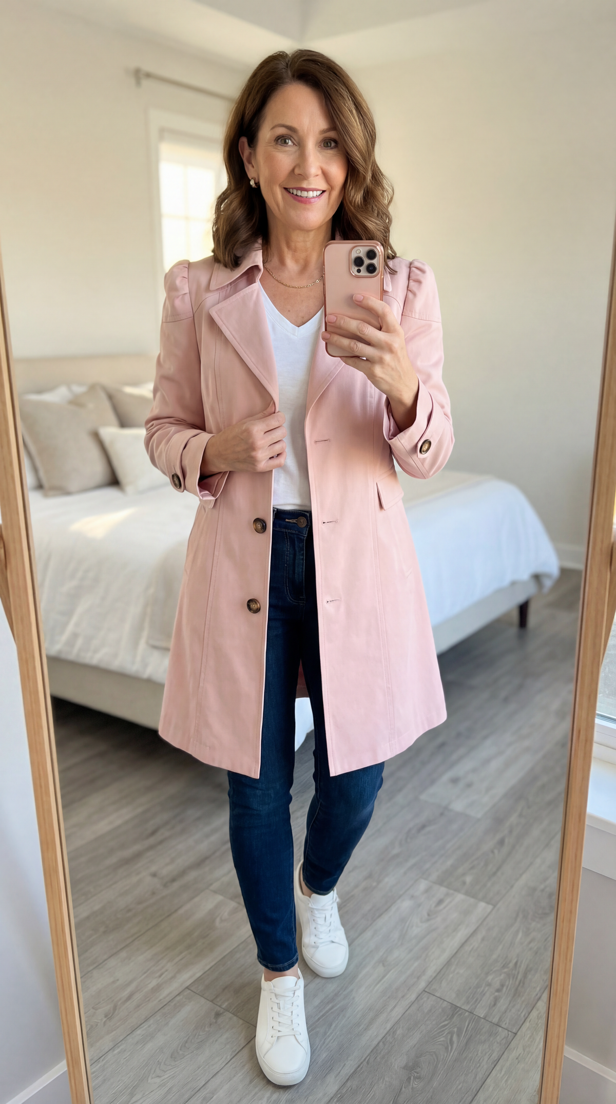 Manteau Trench Femme Élégant Vintage Coupe Ajustée Style Intemporel