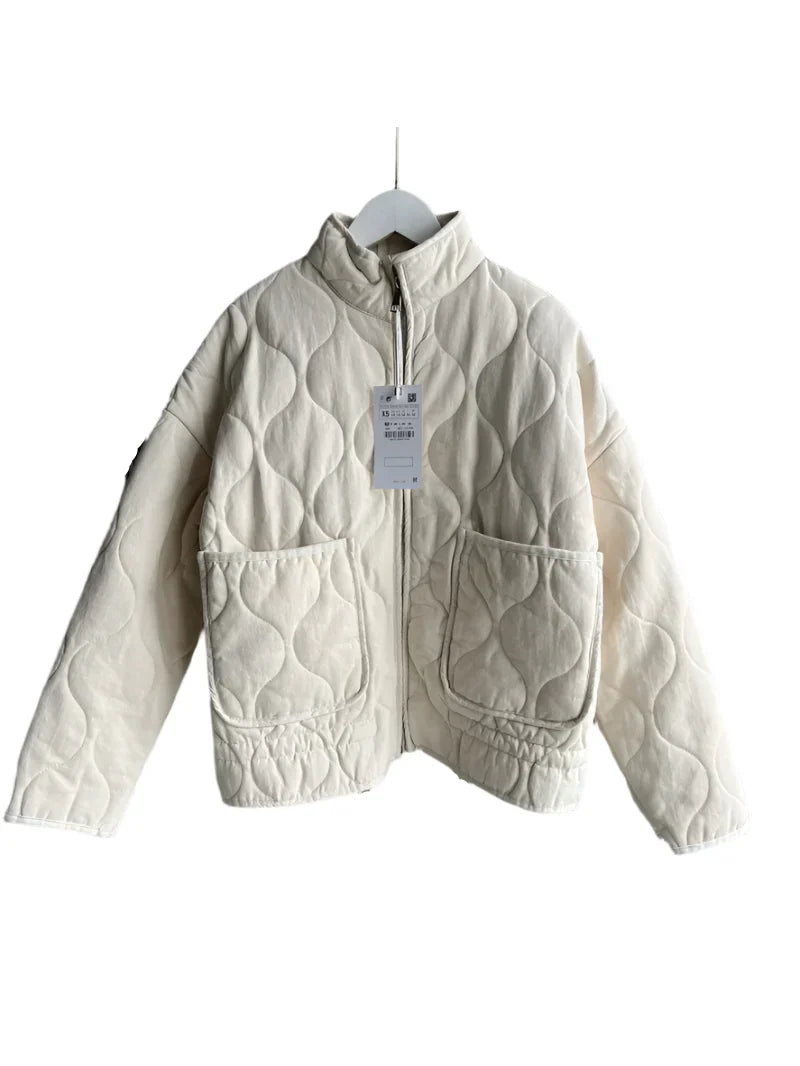 Veste matelassée vintage pour femme – manteau décoratif chaud et élégant