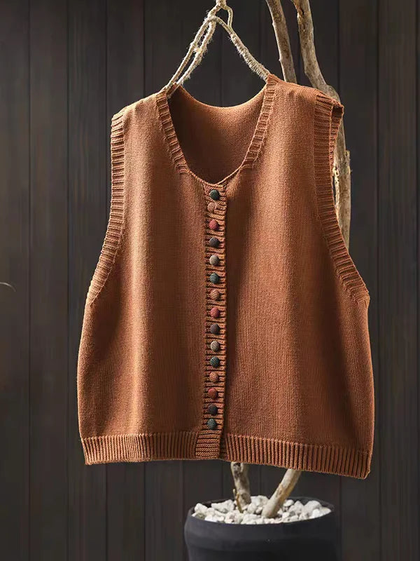 Cardigan femme en tricot doux à col rond – coupe fluide, élégant et confortable pour l’automne et l’hiver